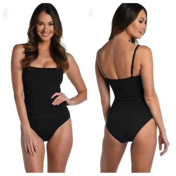 La Blanca Swimsuit One Piece Size 4 Black - Picture 1 of 8